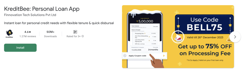 This image has an empty alt attribute; its file name is Kreditbee-loan-app-1024x334.png